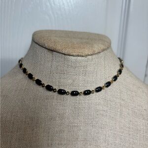 Black Enamel Choker Necklace